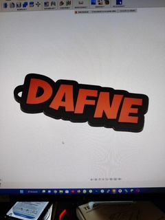 dafne keychain two colors daphne keychan name 3d print model - Mito3D