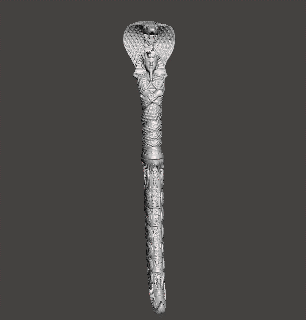daga knife ancient egyptian cobra snake mummy pharaoh dagger former egypt 3d print model - Mito3D