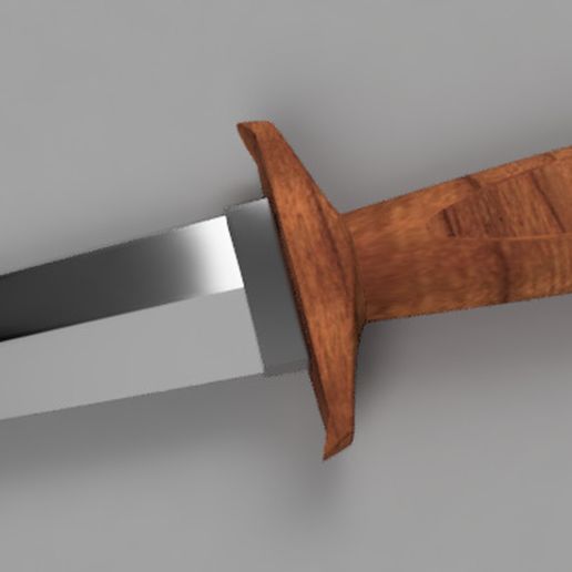 daga cuchillo borde 3D print model - Mito3D