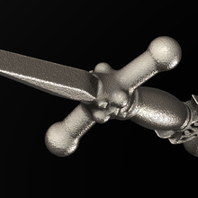 dagger 45mm necklace 3d print model - Mito3D