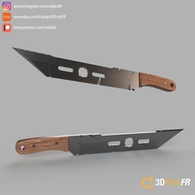 punhal couteau discípulo du jeu vid cair jogos espada faca lâmina cosplay suporte arme 3d print model - Mito3D