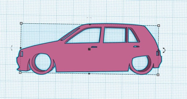 Daihatsu maskaralık g100 5 door siluet anahtarlık çeşitli araba 3d print model - Mito3D