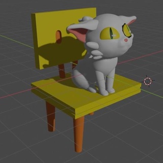 Daijin suzume anime filme gato manga cadeira figura 3d print model - Mito3D