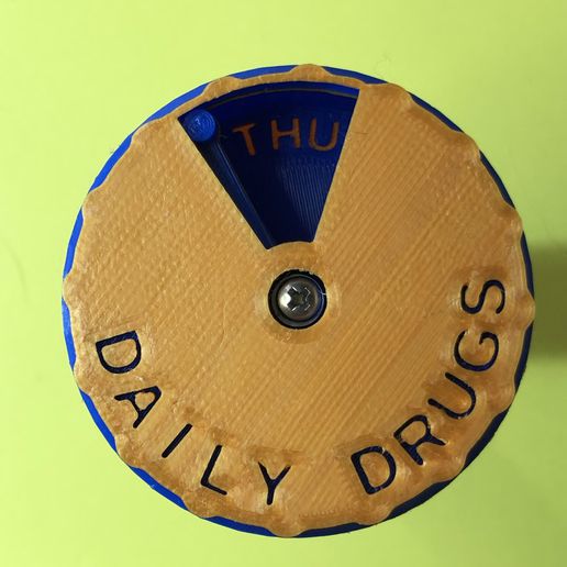 daily pill box 3D print model - Mito3D