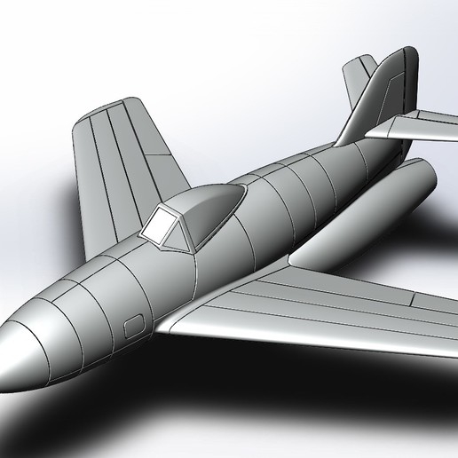 Daimler benz p 1 72 luft 46 luftwaffe luft46 uçak proje e ölçekli model dövüşçü ww2 farzedelim emergency_fighter_program 3D print model - Mito3D