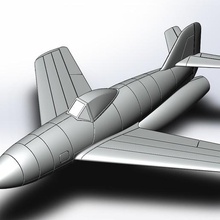 Daimler benz p 1 72 luft 46 luftwaffe luft46 uçak proje e ölçekli model dövüşçü ww2 farzedelim emergency_fighter_program 3d print model - Mito3D