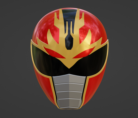 dairanger red helmet cosplay dai ranger super sentai power suit 3d print model - Mito3D