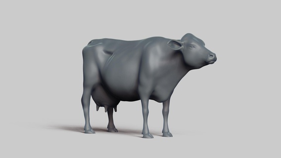 dairy cow pose 01 Art stl file 3d printing model mammal animal wildlife design art figurines toy pla resin creality nature 3d print model - Mito3D