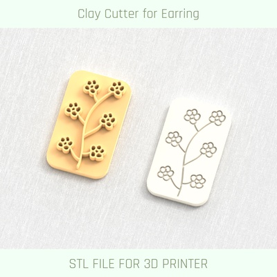 daisies flower clay stamp ceramic texture stl earring polymer cutter tool jewellry mini cutters mirco stamps embossing 3d print model - Mito3D