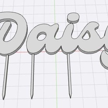 daisy cake decoration 3d print model - Mito3D