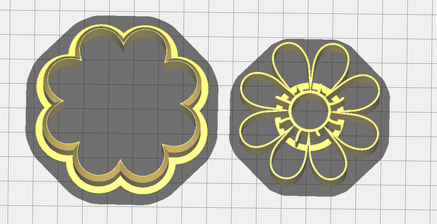 daisy cookie cutter emboss flower art 3d print model - Mito3D