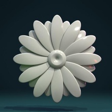 daisy ii art belle imprimable la nature décor ornement de décoration l'usine fleur 3d print model - Mito3D