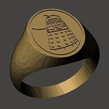 Dalek Signet Ring Schmuck Ringe 3d print model - Mito3D