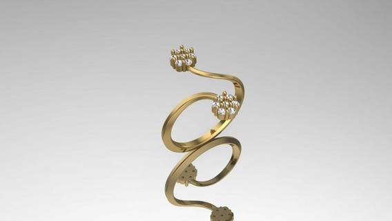 Dalia Ring Designs schick Ringe Schmuck Design Beste Diamant Engagement Hochzeit Gold großartig druckbar wertvoll Mode Saphir leuchtenden Juwel 3d print model - Mito3D