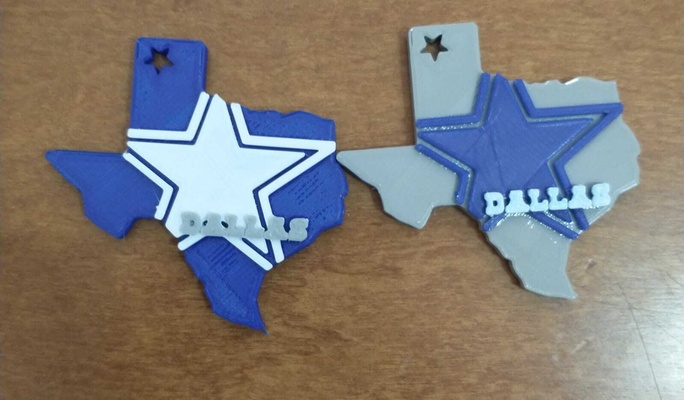 dallas cow boys porte clés etats unis nfl football texas texans dak prescott cessionnaire agneau micah pasteurs 3d print model - Mito3D