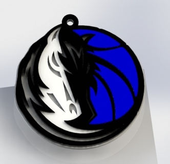 Dallas conformistes porte clés conception dallasmavericks Mavericksllavero 3dprinted nba basketball 3d print model - Mito3D