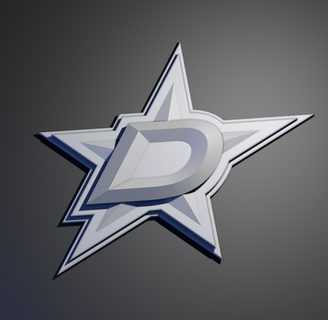 dallas stelle logo placca vari squadra nhl ghiaccio hockey Uniti d'America 3d print model - Mito3D