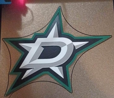 Dallas yıldızlar duvar logo hokey nhl Spor Dalları plak insan mağarası Teksas Amerikan 3d print model - Mito3D