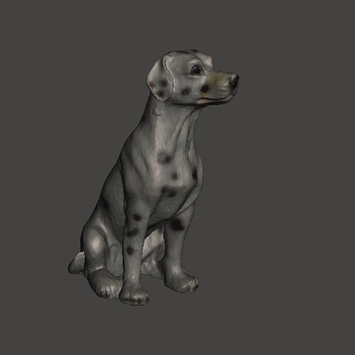 Dalmatiner Hund Maskottchen Figur Kunst Zahl Tier 3D print model - Mito3D