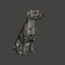 Dalmaçyalı köpek maskot heykelcik Sanat şekil hayvan 3d print model - Mito3D