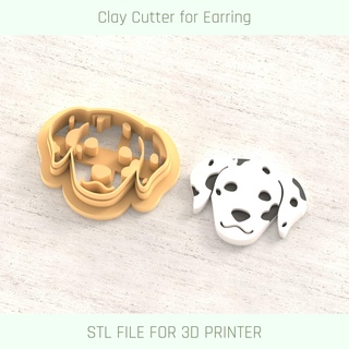 dalmatian dog polymer clay cutter tools earring animal pomeranian poodle bulldog labrador pit bull 3d print model - Mito3D