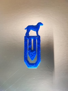 dalmatian dog trombone paper clip mark bookmark 3d print printing bricoloup 3d print model - Mito3D