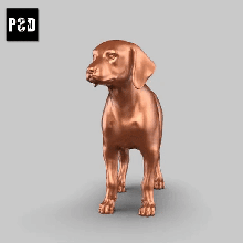 dalmatien chiot pose 01 art chien animal jouet compagnie figurines 3d print model - Mito3D