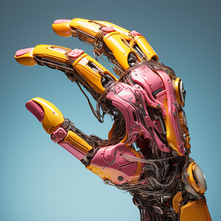 beschädigt Roboter Klaue Hand 3d print model - Mito3D