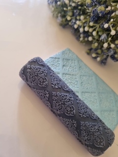 Damas texturé rouleau bijoux patin roulettes polymère argile coupeurs texture fabrication gâteau 3d print model - Mito3D