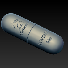 damien hirst zovirax 200mg art pill narcotics 3d print model - Mito3D