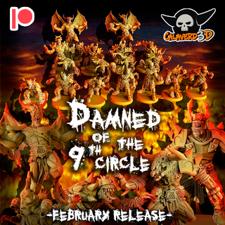 damned 9th circle team-february 2023 Game calaverd3d demons bloodbowl fantasy football team 3d print model - Mito3D