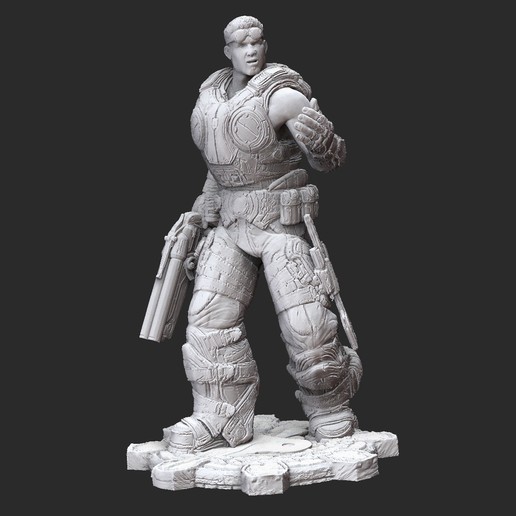 damon baird summer gears war 3d model stl file print game locust cog figure figurine miniature statue character 3D print model - Mito3D