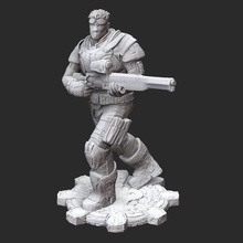 Damon baird kış dişliler savaş 3d model stl dosya Yazdır oyun çekirge çark dişi şekil heykelcik minyatür heykel karakter 3d print model - Mito3D