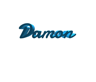 Damon Sanat oğlan erkek adam ilk isim dekorasyon ev gün bricoloup 3d 3d print model - Mito3D