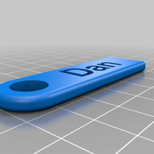 dan flat key chain customized accessories 3d print model - Mito3D