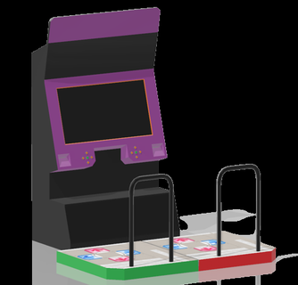 tanzen Revolution Arkade Maschine Gadget retro ddr Arcade Retrogaming Spielesammlung 3d print model - Mito3D
