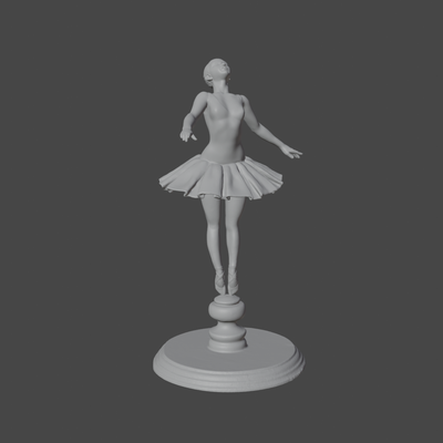 dansçı sanat cults3d dans bale klasik heykel kadın 3d print model - Mito3D