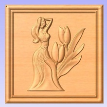 dancer various exotic lady cnc relief 3d 3d print model - Mito3D