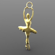 dancer jewelry pendant art fashion jewellery 3d print model - Mito3D