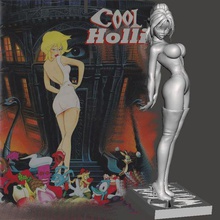 dancer holli - sparx art cool world pose sexy girl woman boobs scifi fantasy would wood female bimbo 3d print model - Mito3D