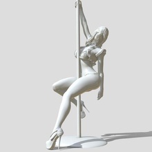 Danseur femme vêtu variante art femelle figure fille corps coiffure personnage miniature jambes talons figurine Humain 3d print model - Mito3D