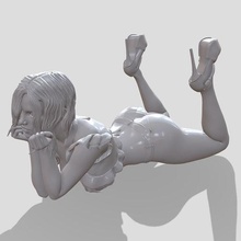 dansçı Kadın giyilmiş varyantlar Sanat kadın şekil kız vücut saç stili karakter insanlar model bacaklar topuklu heykelcik insan 3d print model - Mito3D