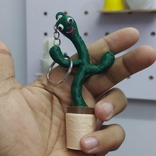 dançando cacto chaveiro chave suporte arte brinquedo 3d print model - Mito3D