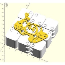 dança cubos jogo matemática-art personalizador de sistemas brinquedo openscad matemática cubo 3d print model - Mito3D