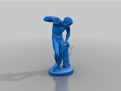 dansant faune sculpture plâtre jeter reproduction antique classique figure Masculin 3d print model - Mito3D