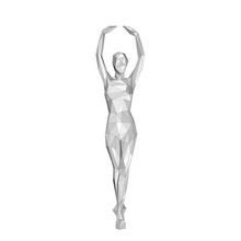 figura danzante art posa geometrica minimalista astratto la scultura uomo donna low poly moda 3d print model - Mito3D