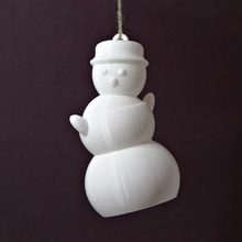 dancing snowman ornament home makerbotornaments decor 3d print model - Mito3D