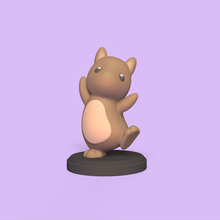 ballare scoiattolo arte contento carina divertimento scultura animale giocattolo cartone animato decorativo giocare divertente miniature 3d print model - Mito3D