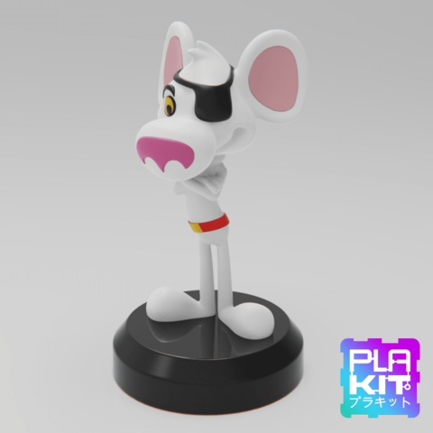 danger mouse classic game collectible collection miniature figurine action figure toys toymaker purakito plakit2 tv show event instagram animation cartoom 80s 3D print model - Mito3D