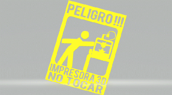 Perigo placa 3d impressora poster 3d print model - Mito3D
